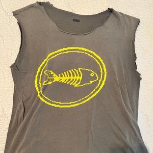 Fishbone concert t-shirt, vintage 1987, sleeves cut off